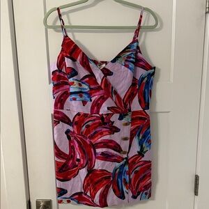 House of Harlow 1960 Vibrant Pink and Red Mini Dress